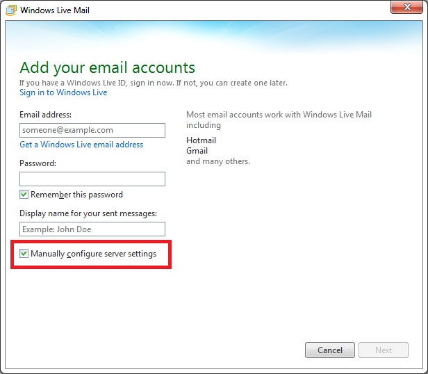 Windows Live Mail 2